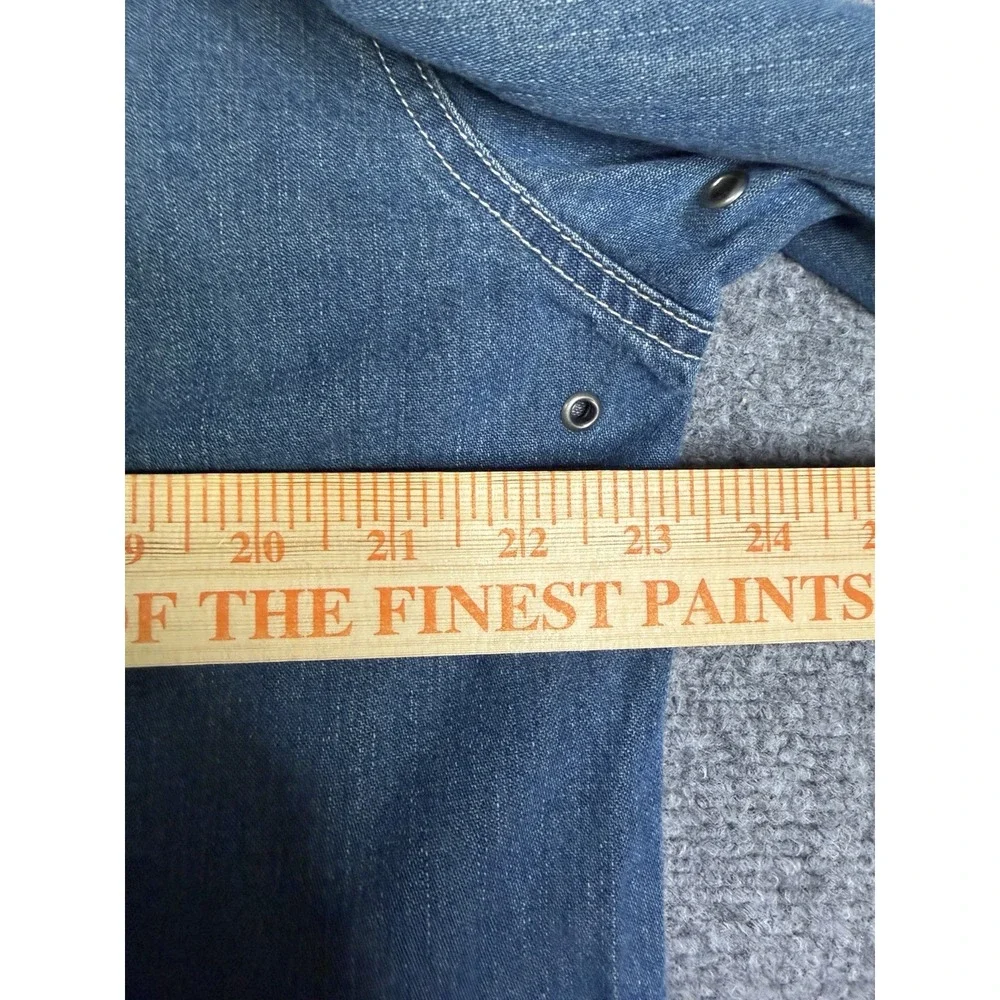 Men's Polo Ralph Lauren Sport Denim Blue Jean Chore Jacket Size Large Vintage 90 - Picture 8 of 8